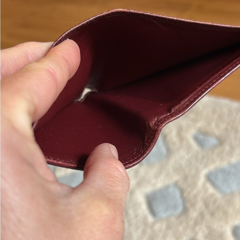 Cartier Burgundy Leather Billfold - Picture 2 of 7